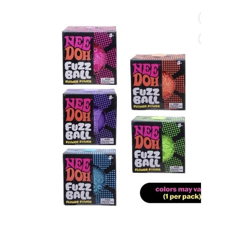 NEW NEE DOH FUZZ BALL FLOWER POWER, 1 RANDOM COLOR CHOSEN, STRESS BALL RELIEVE, SENSORY FIDGET | Walmart (US)