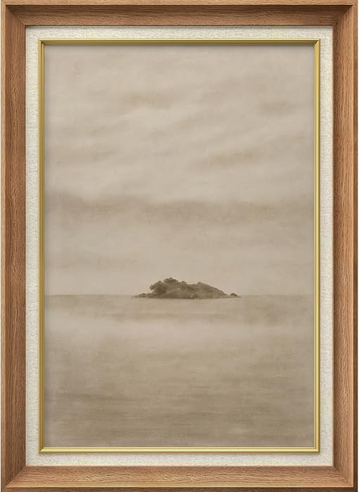 MUDECOR Premium Framed Wall Art Isolated Island in Still Sea Minimalist Coastal Landscape Framed ... | Amazon (US)