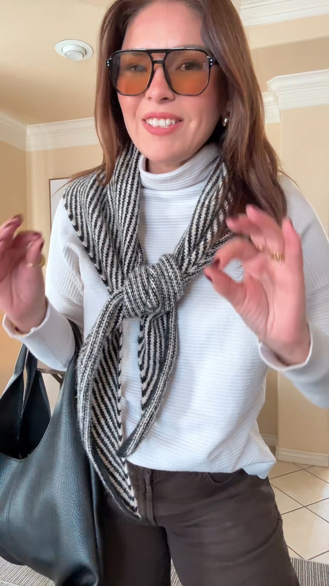 Cozy triangle scarf

#LTKOver40 #LTKMidsize #LTKootd