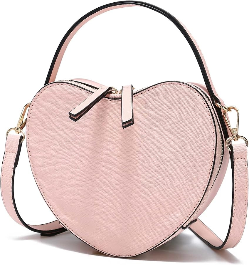 CATMICOO Small Heart Shaped Purse for Women with Removable Crossbody Strap | Amazon (US)