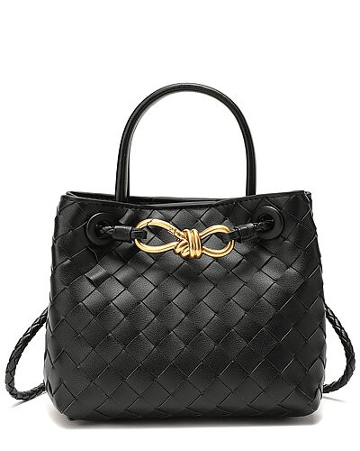Woven Leather Top Handle Crossbody | Gilt & Gilt City