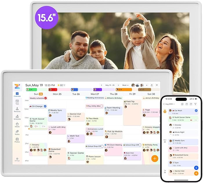 Kinstone Digital Calendar 15.6" Smart Family Wall Touchscreen Display with Multi Calendar Sync, C... | Amazon (US)