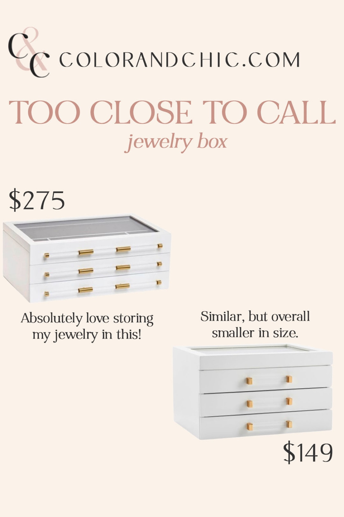 White lacquer jewelry box that looks stunning in the home, too!

#LTKhome #LTKstyletip