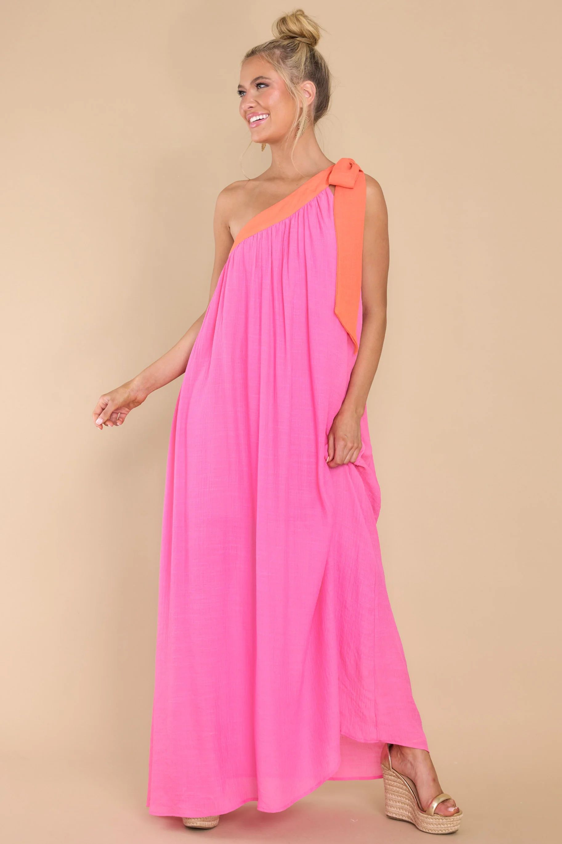 Romance That Wows Fuchsia Maxi Dress | Red Dress 