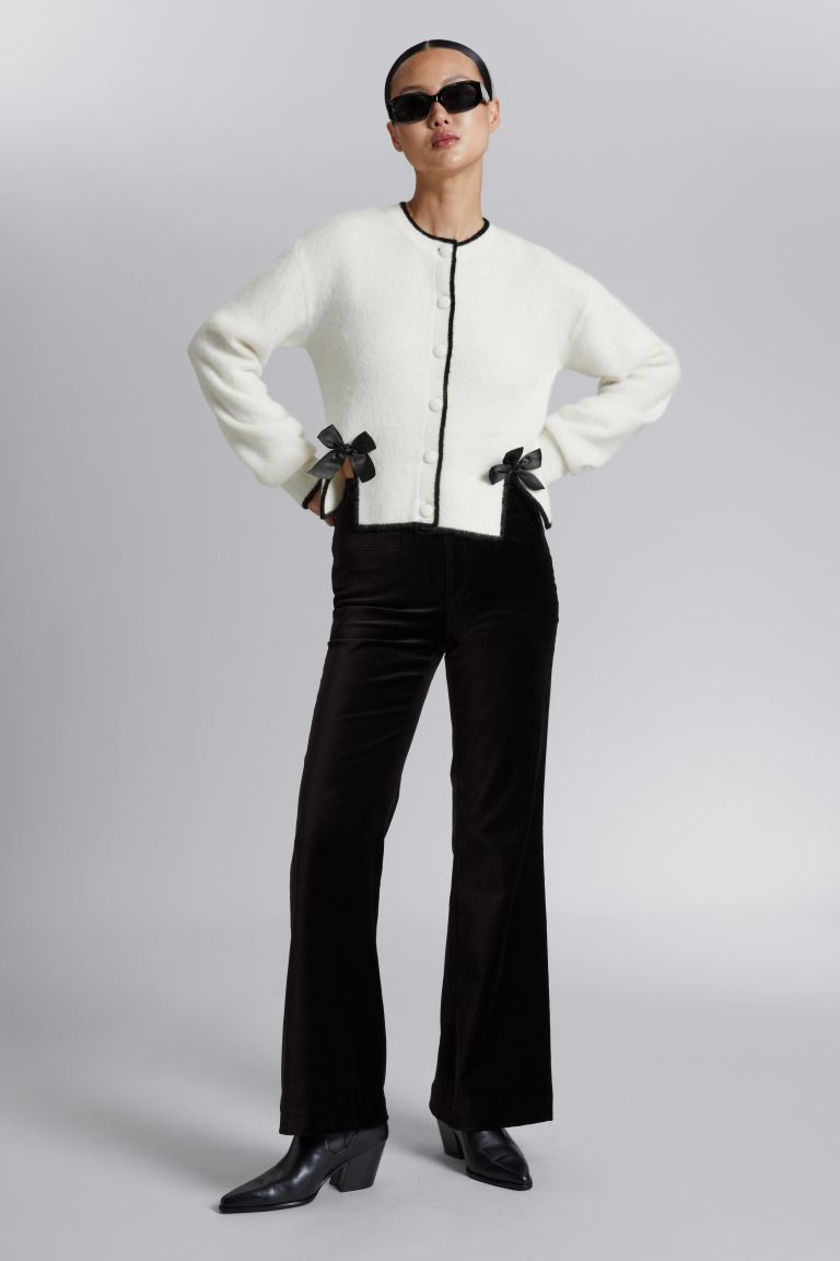 Satin-Bow Cardigan | H&M (UK, MY, IN, SG, PH, TW, HK)