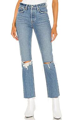 GRLFRND Karolina High Rise Straight Crop in The Valley from Revolve.com | Revolve Clothing (Global)