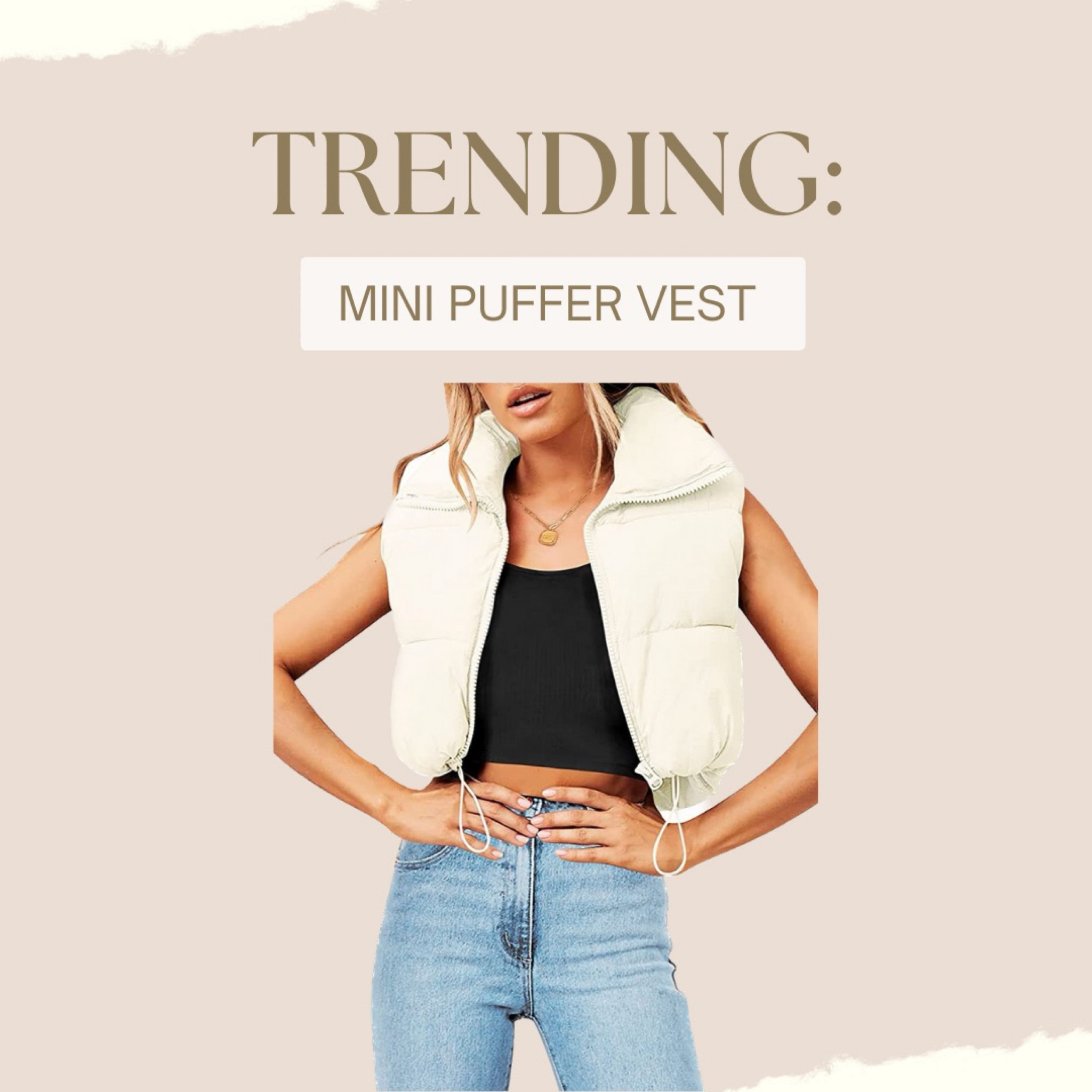 AE Cropped Reversible Puffer Vest