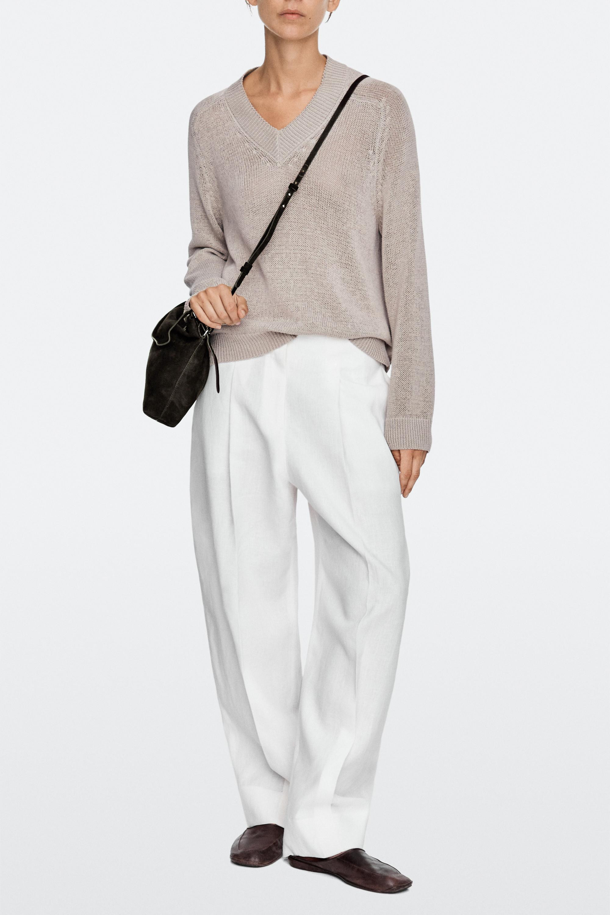 Medium split suede shoulder bag | Massimo Dutti UK