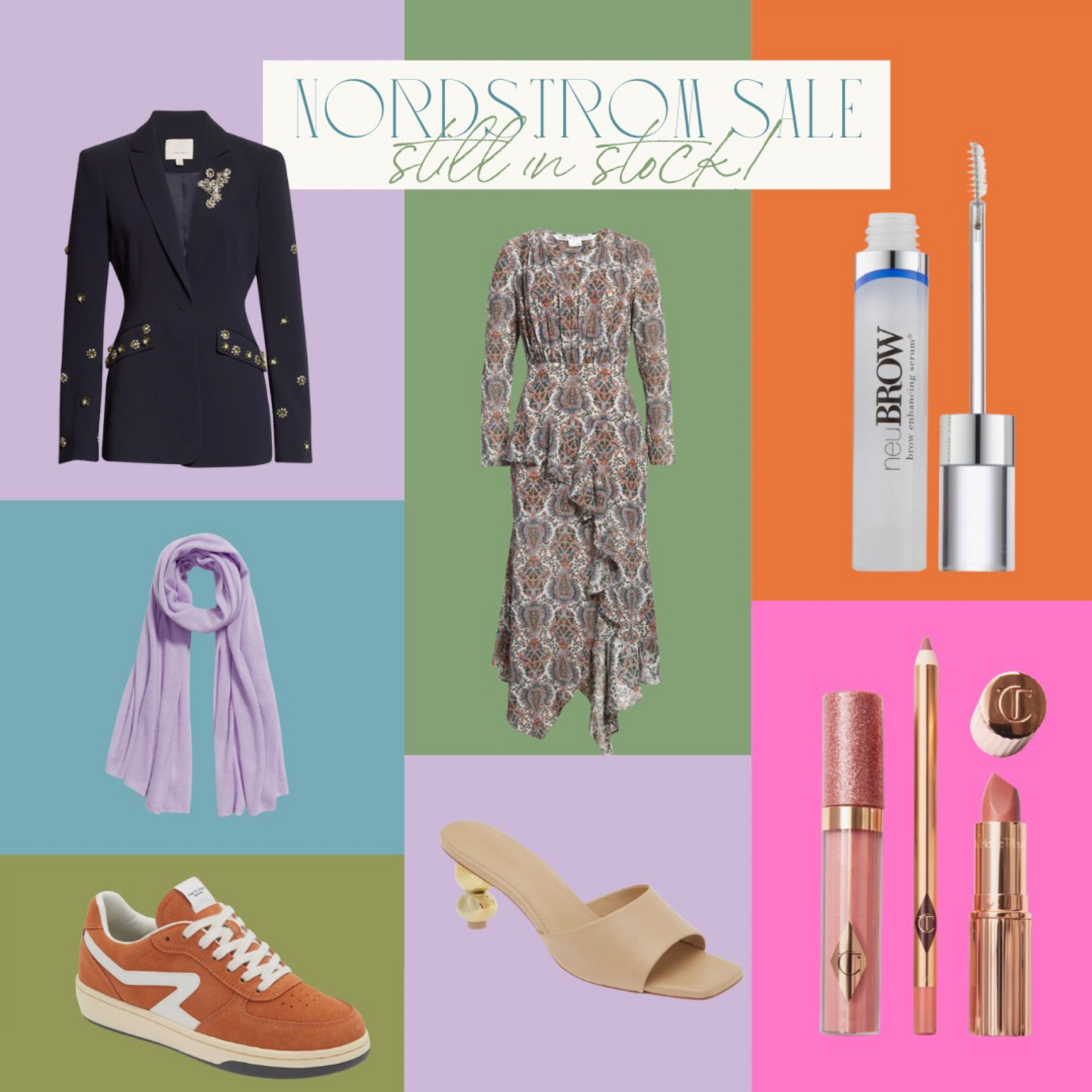Nordstrom Sale // Still in Stock 

1. Cinq a Sept rhinestone blazer 
2. Veronica Beard paisley dress 
3. Rag & Bone sneakers
4. Cult Gaia heels 
5. Nordstrom cashmere scarf 
6. Charlotte Tilbury Pillow Talk lip kit 
7. NeuBROW serum 

#LTKbeauty #LTKxNSale #LTKsalealert