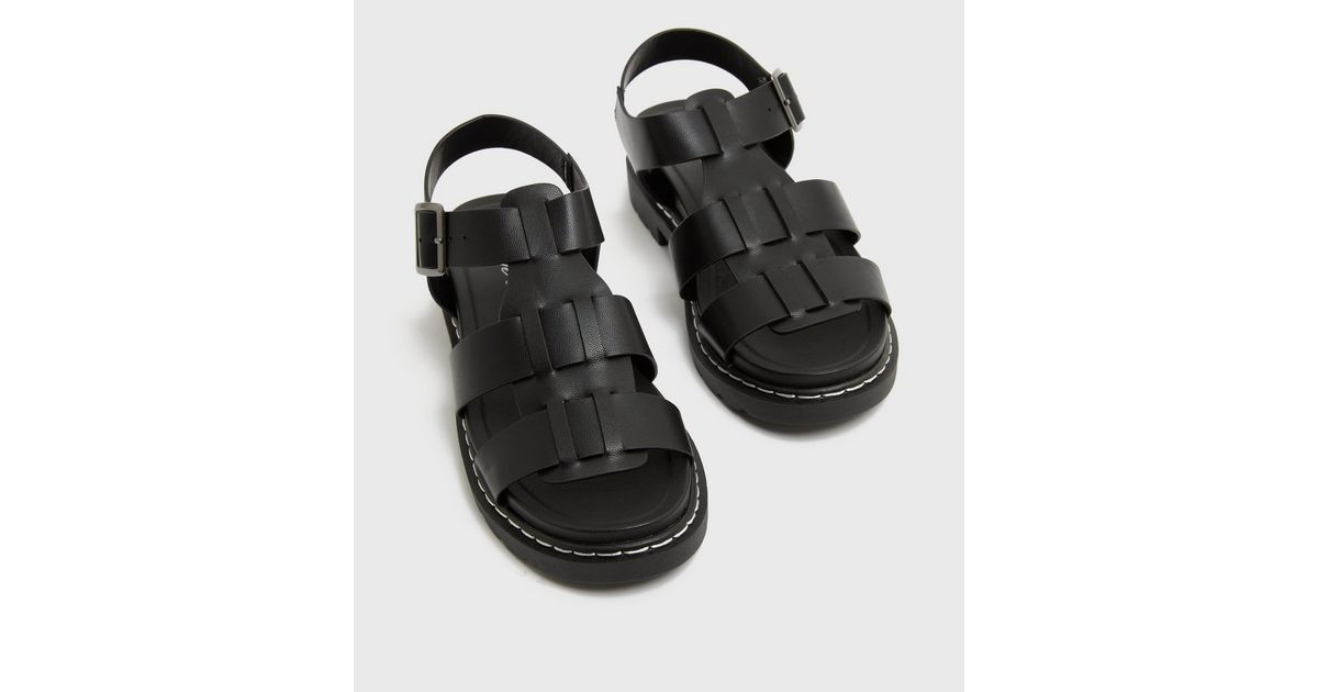 Black Caged Chunky Sandals
						
						Add to Saved Items
						Remove from Saved Items | New Look (UK)