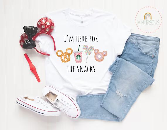 Im Here for the Snacks Women T Shirt Mouse Park Shirts Mouse | Etsy | Etsy (US)