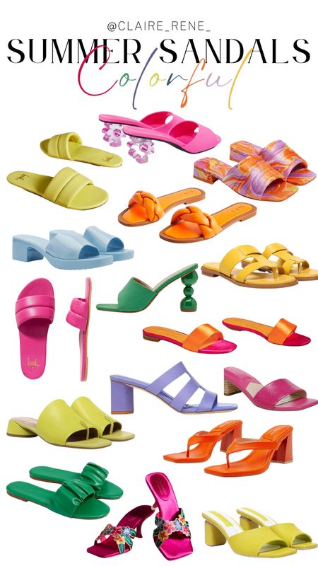Colorful summer sandals! Summer sandals. Bright colors. Happy summer! 

#LTKstyletip #LTKshoecrush