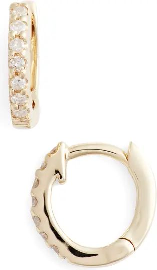 Dana Rebecca Designs Mini Diamond Huggie Hoop Earrings | Nordstrom | Nordstrom