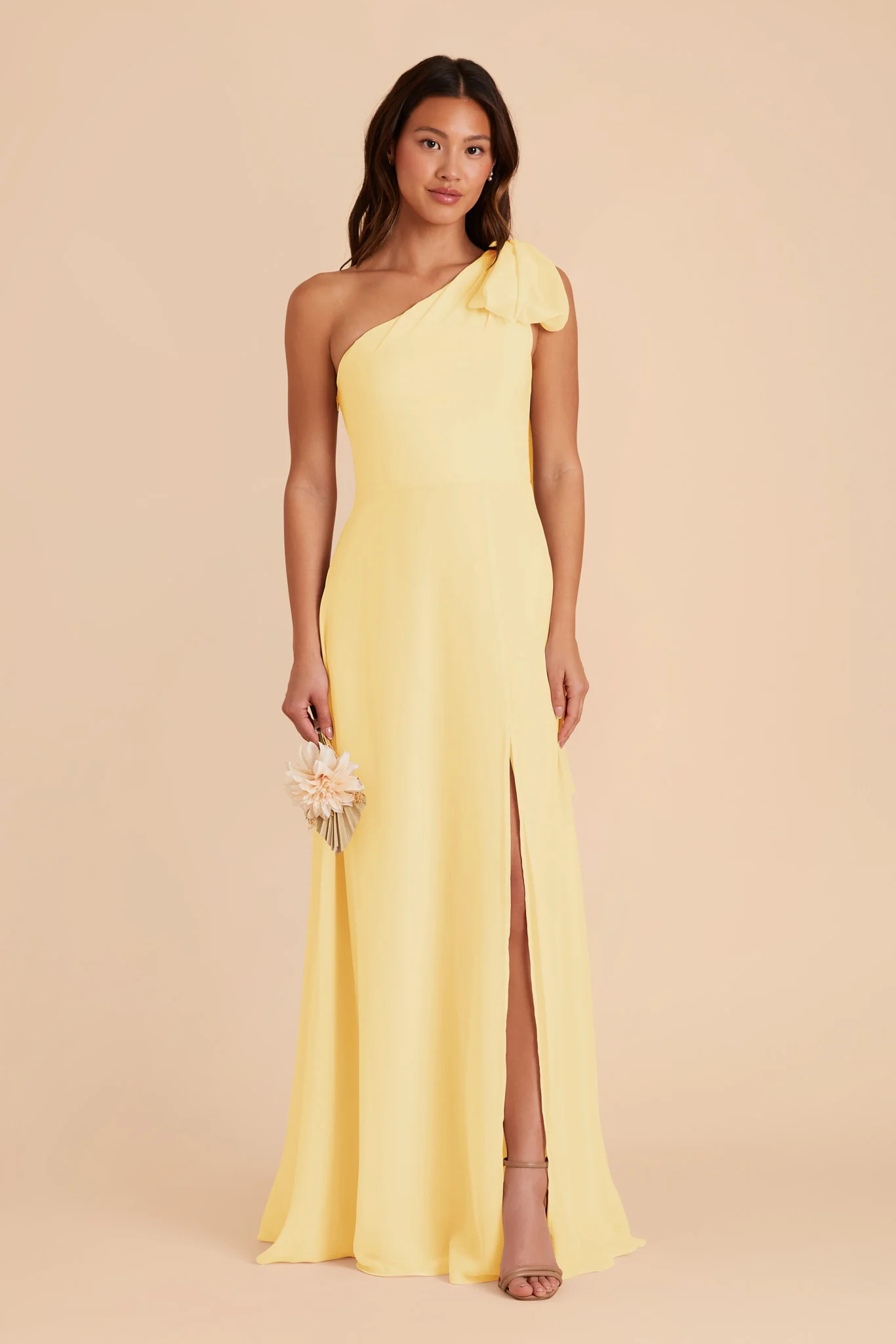 Melissa Chiffon Dress - Lemon Sorbet | Birdy Grey