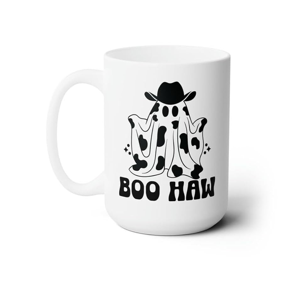 Cute Ghost Mug, Spooky Season Mug, Spooky Mug, Cowboy Ghost, Halloween Mug, Fall Coffee Mug, Coff... | Amazon (US)