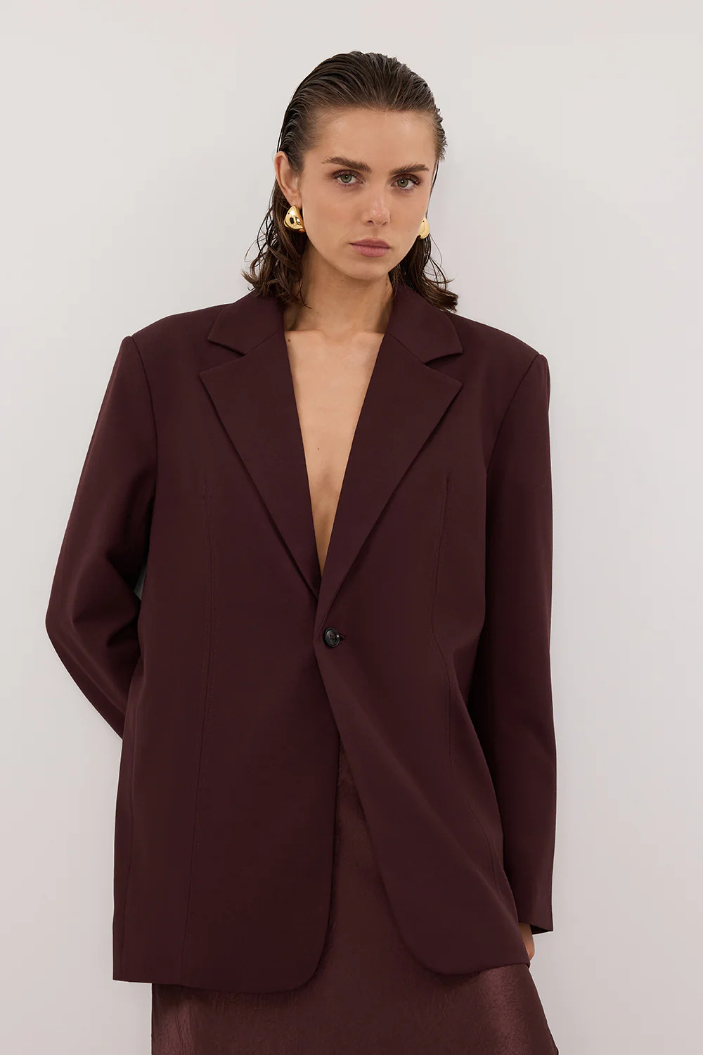 PRUE WALNUT OVERSIZED BLAZER | DISSH