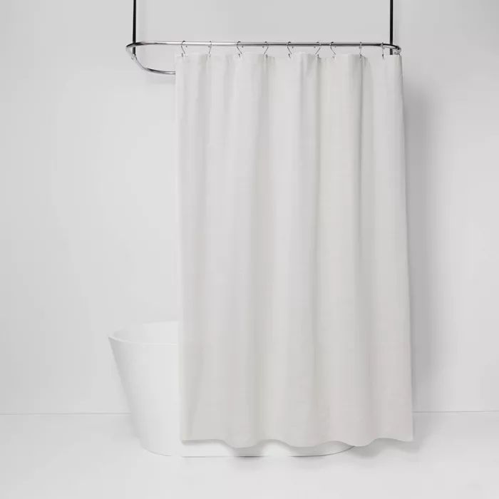 Solid Textured Shower Curtain Off-White - Threshold™ | Target