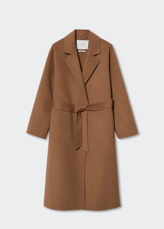 Belt handmade coat -  Women | Mango USA | MANGO (US)