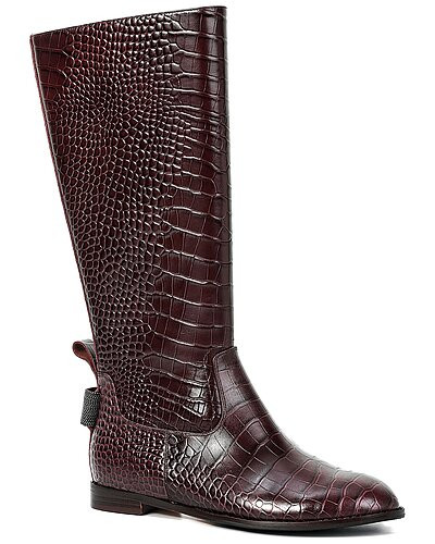 Embossed Leather Riding Boot | Rue La La