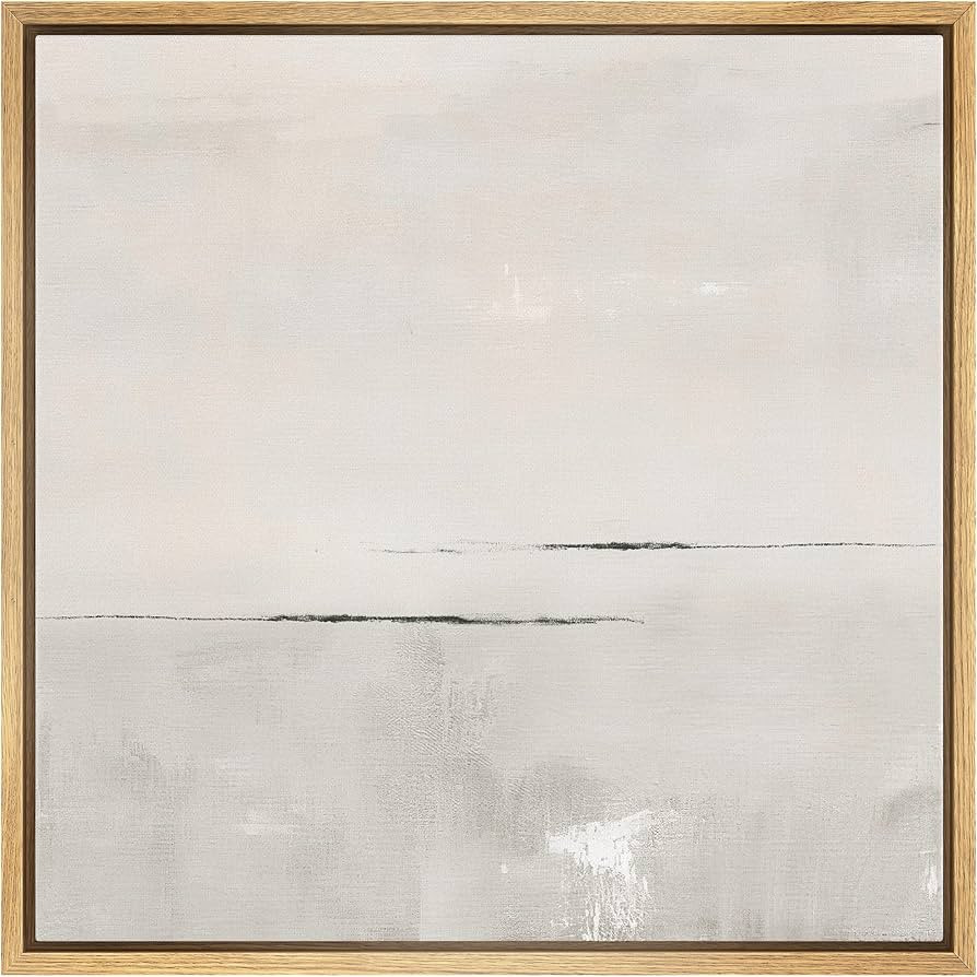 SIGNWIN Framed Canvas Print Wall Art Watercolor Pastel Gray Abstract Landscape Nature Shapes Illu... | Amazon (US)