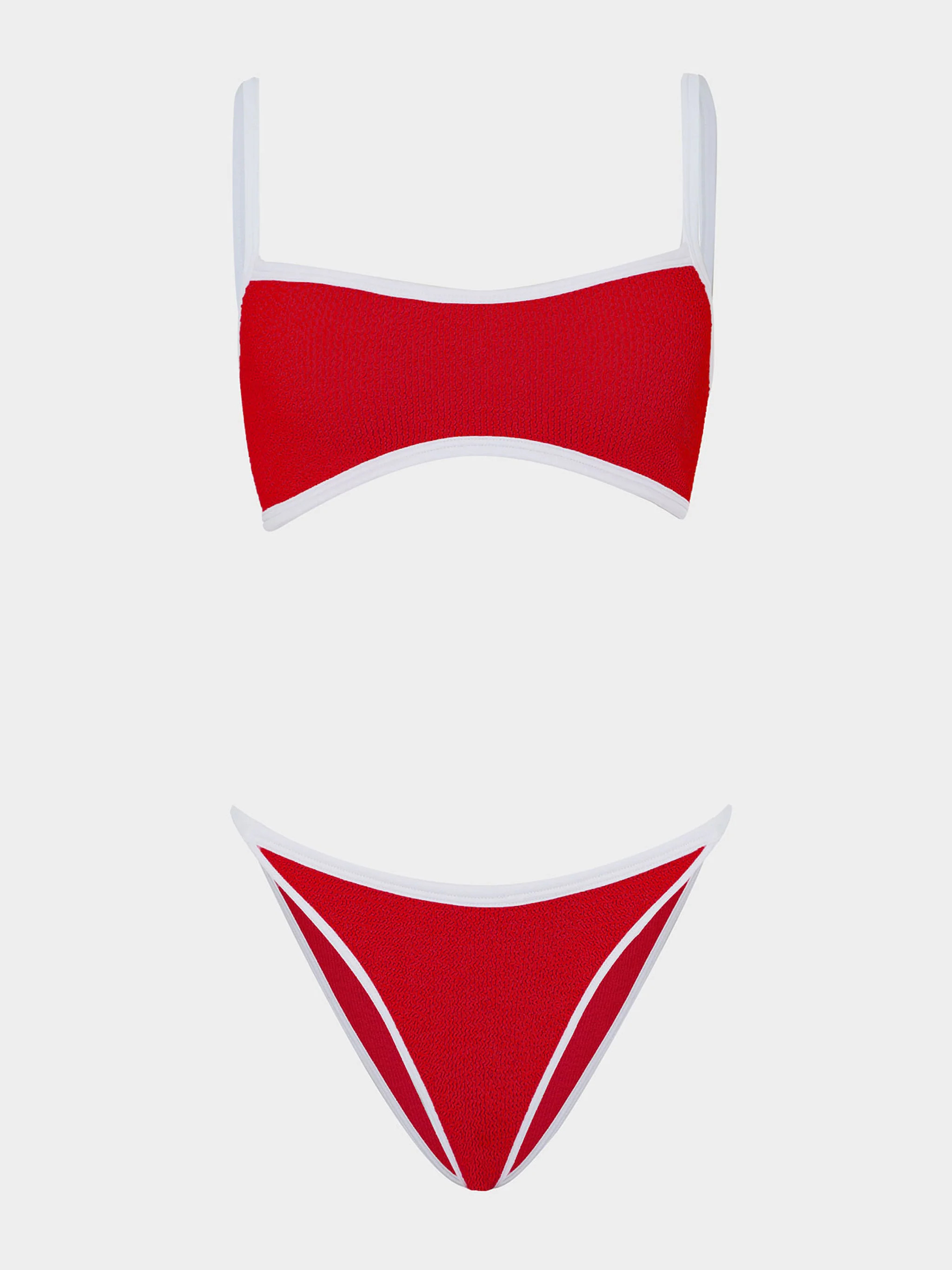 Tyler Bikini - Red/White | HUNZA G