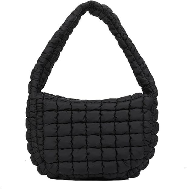 Gkidrpos Women's Quilted Handbag Nylon Puffer Shoulder Bag Soft Puffy Tote Bag Lightweight Paddin... | Amazon (US)