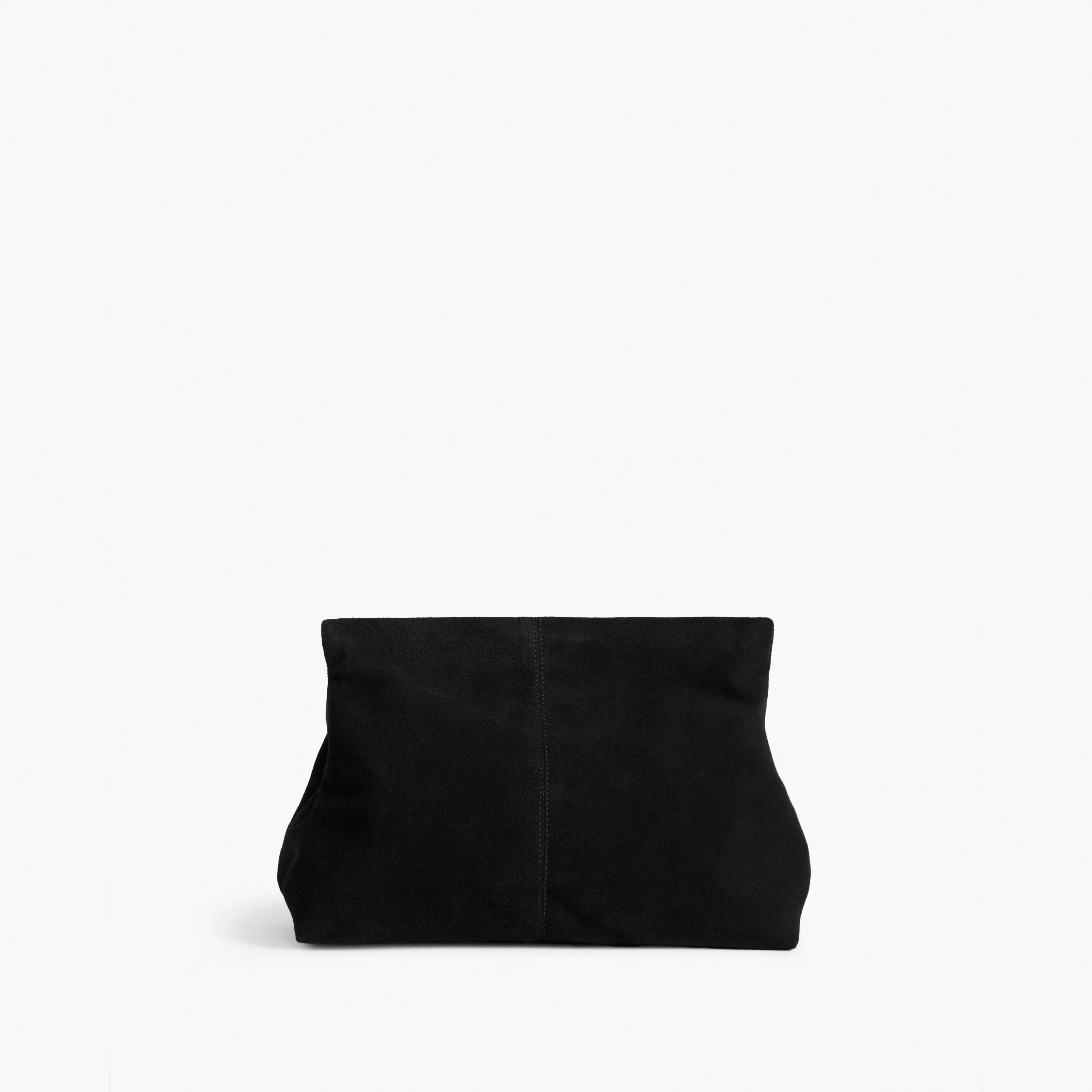 Clay Clutch Suede Black Bag | Flattered