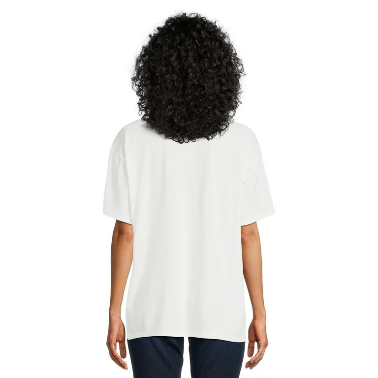 Mickey Women’s Juniors Graphic Embroidered Group T-Shirt with Short Sleeves, Sizes XS-3XL | Walmart (US)