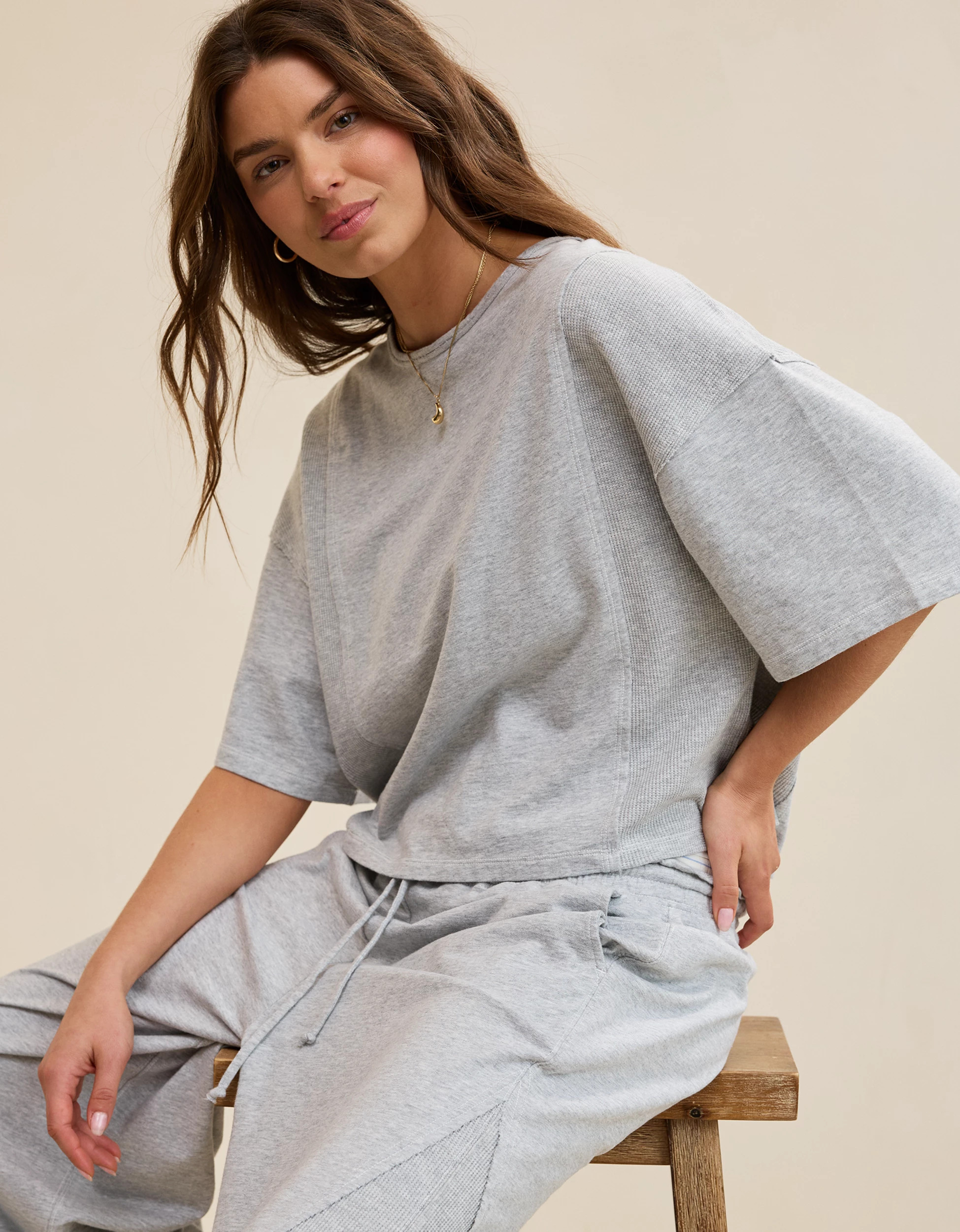 Aerie Unwind Waffle T-Shirt | Aerie