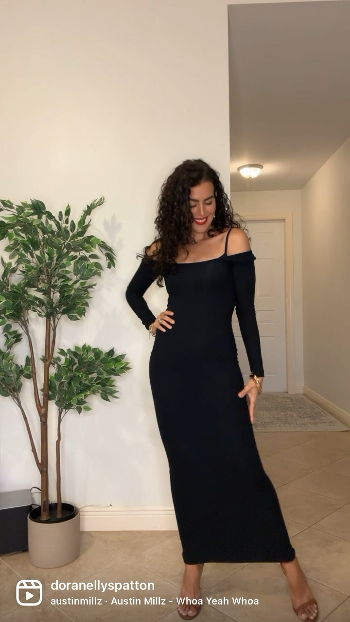 Wearing a size S in the dress! Is so soft and beautiful!! Size 9 in the sneakers, and they are 39% off. Heels are on sale also. Size s in bodysuit and ; in jeans. Lipstick is rubywoo from Mack 

#LTKSeasonal #LTKsalealert #LTKFind