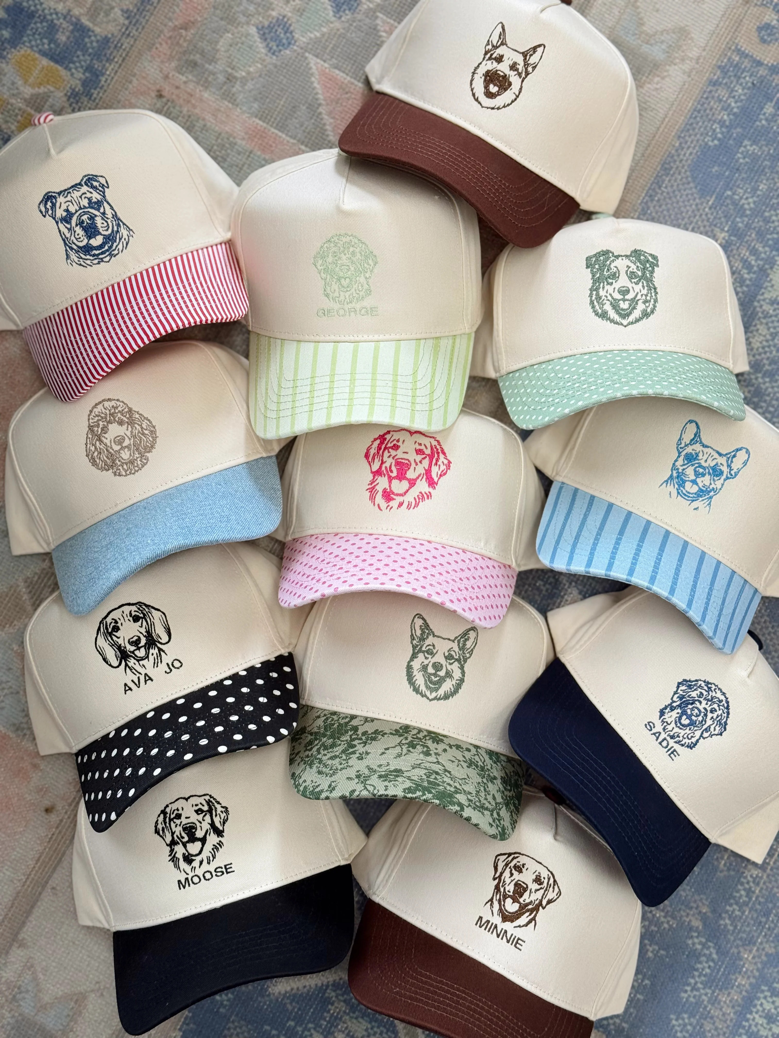 Custom Embroidered Dog Trucker Hat | KenzKustomz