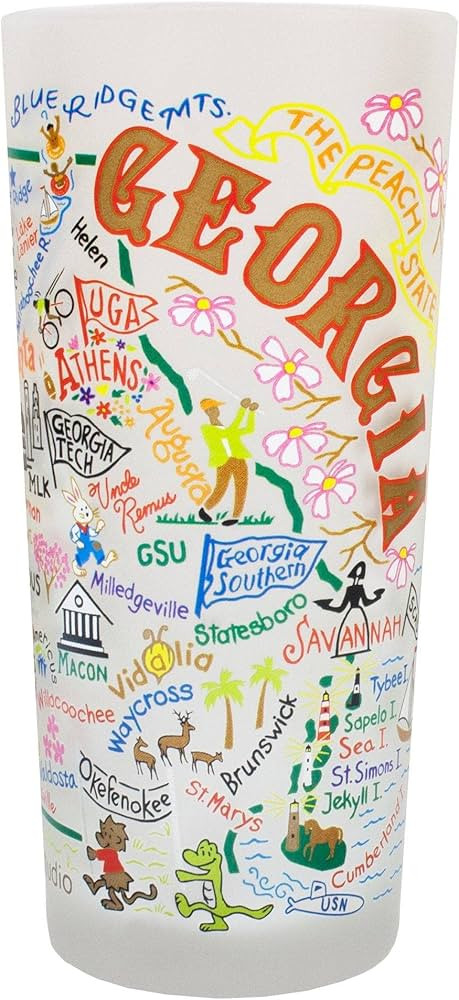 Catstudio Drinking Glass, Georgia Frosted Glass Cup for Kitchen, Drinking Glasses, 15oz Dishwashe... | Amazon (US)