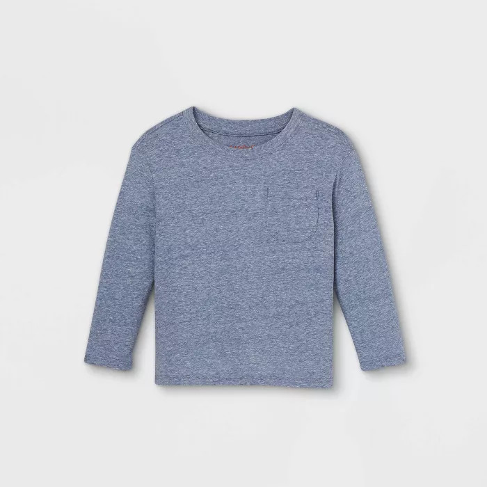 Toddler Boys' Jersey Knit Pocket Long Sleeve T-Shirt - Cat & Jack™ | Target