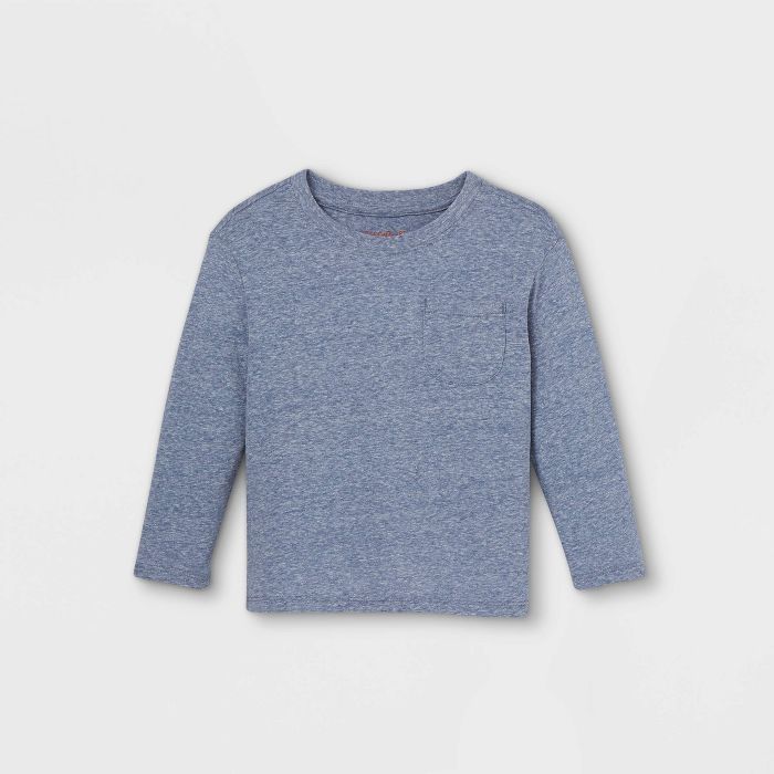 Toddler Boys' Jersey Knit Pocket Long Sleeve T-Shirt - Cat & Jack™ | Target