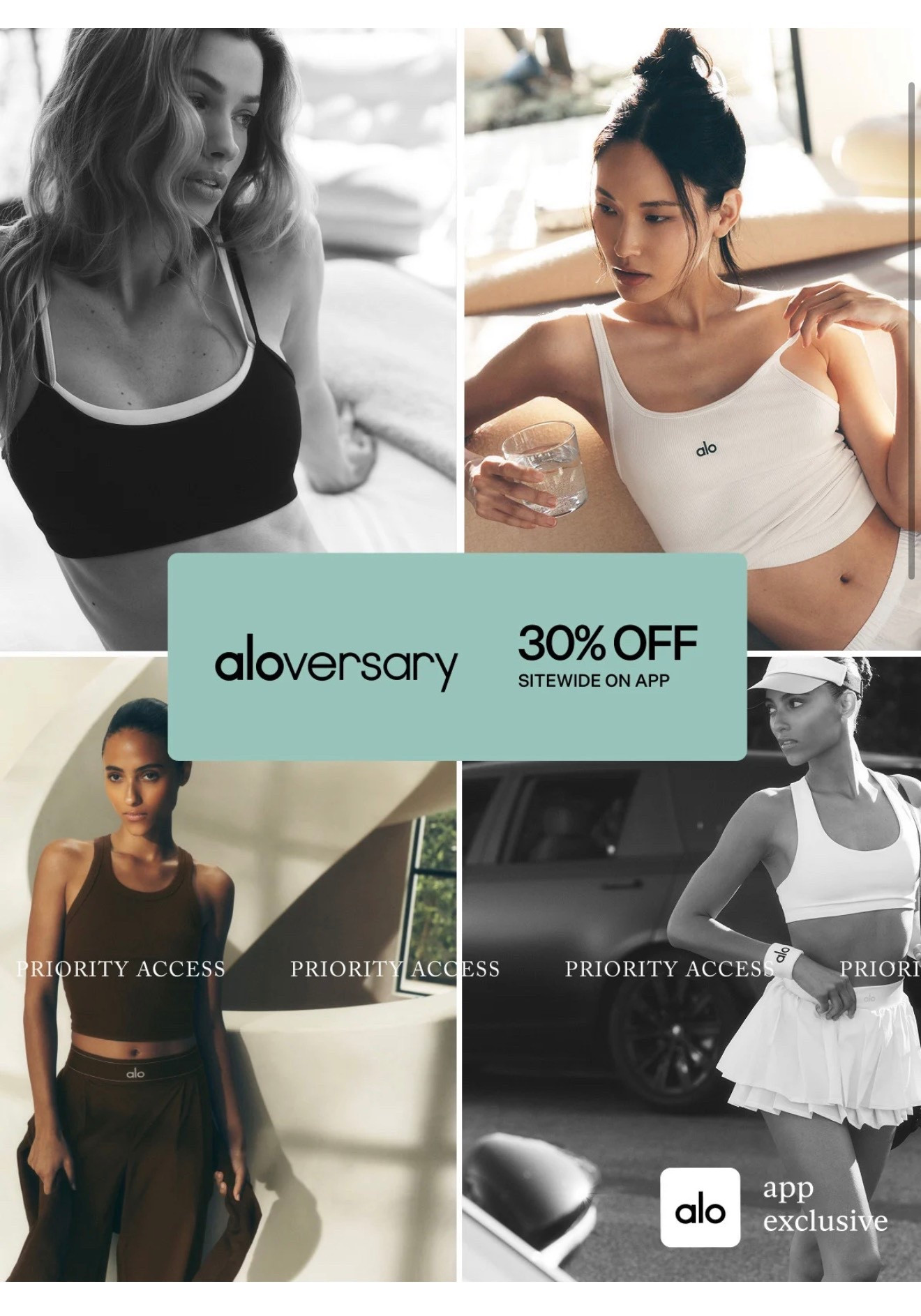 ALO anniversary 30% off in the app. 

#LTKSaleAlert #LTKfitnessgoals