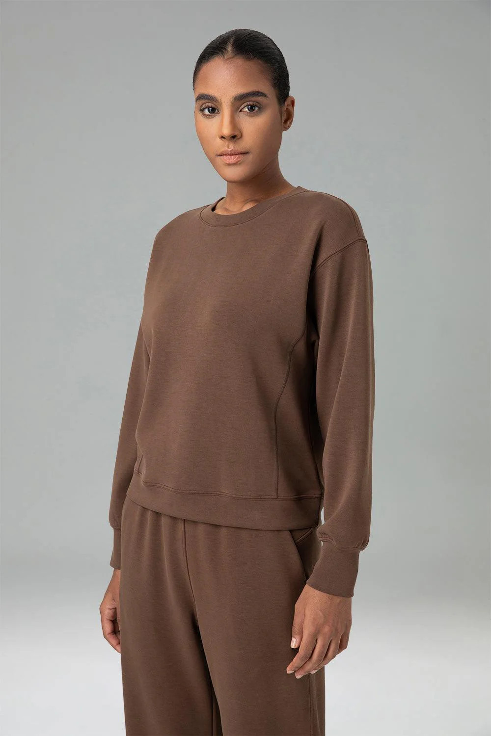 Long Sleeve Crewneck Modal Sports Top | Colorfulkoala
