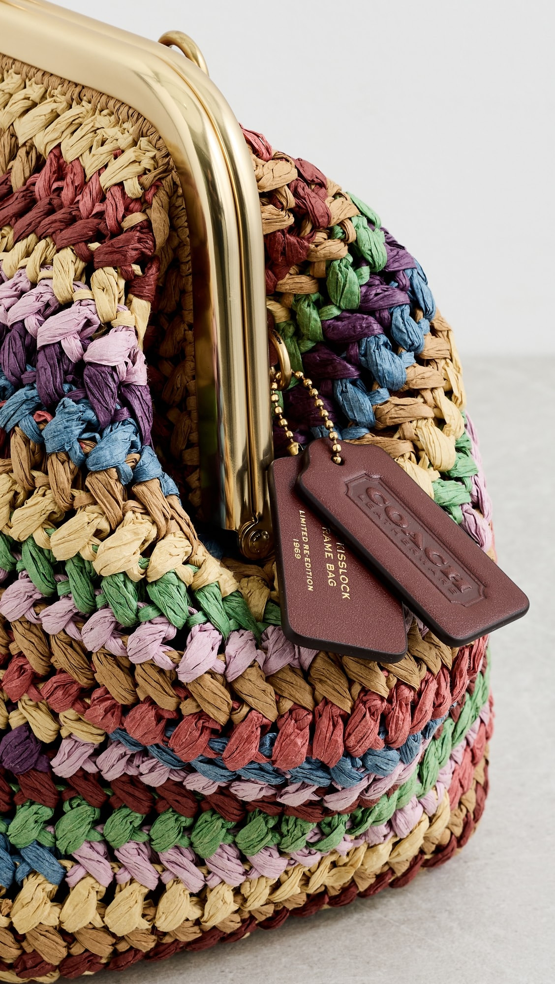 Coach Large Weave Straw Kisslock Frame Bag 27 | Shopbop | Shopbop