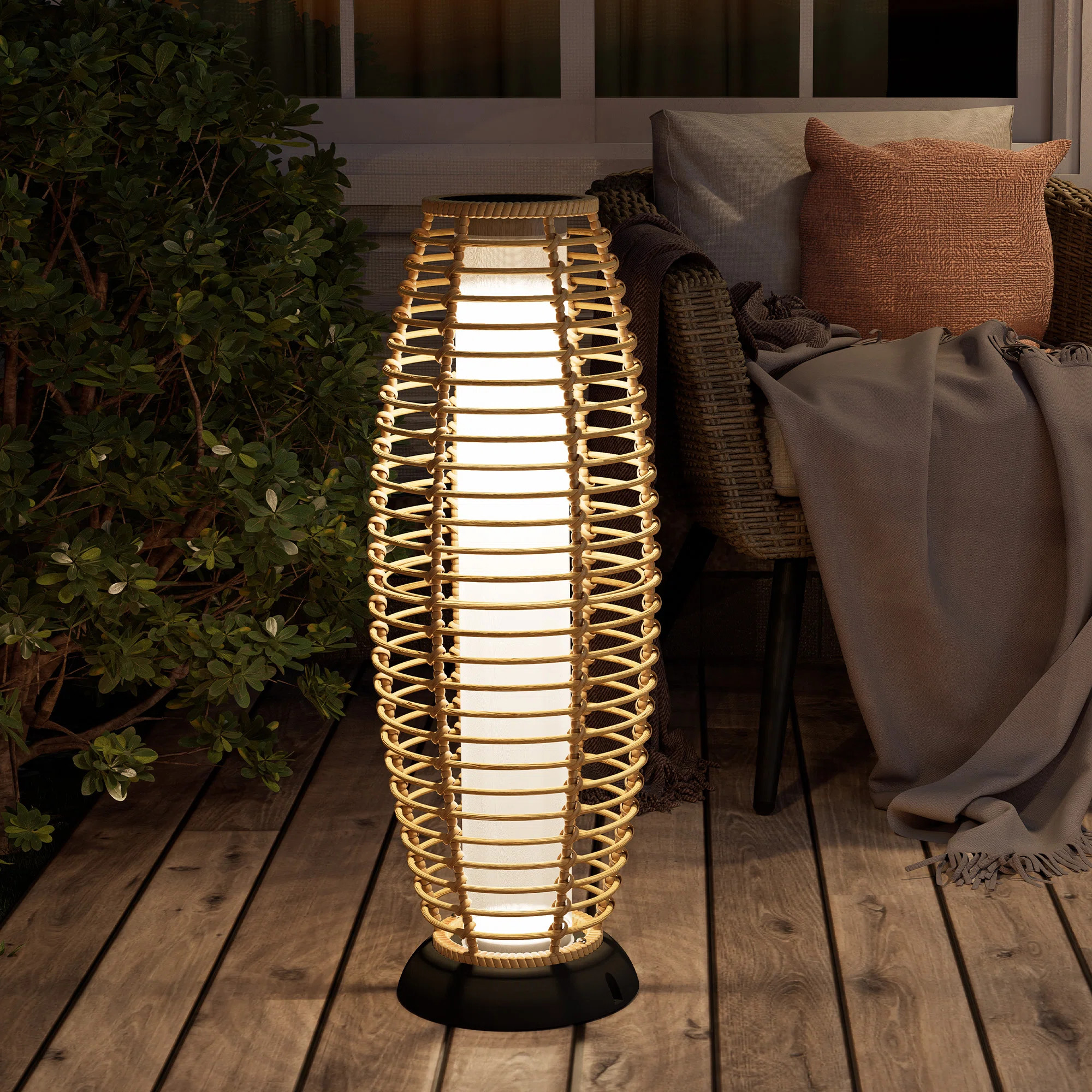 Austin 31.7'' Solar Powered Outdoor Floor Lamp | Wayfair North America