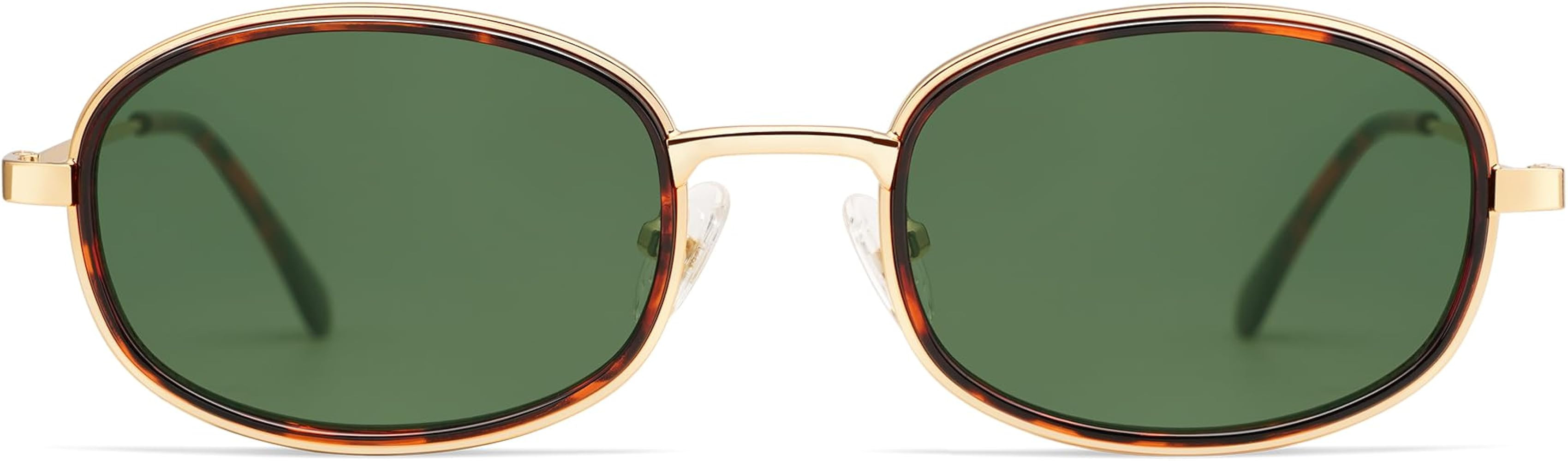 Retro Oval Sunglasses for Women Men Trendy Large Round Y2k Sunnies AP3681 | Amazon (US)