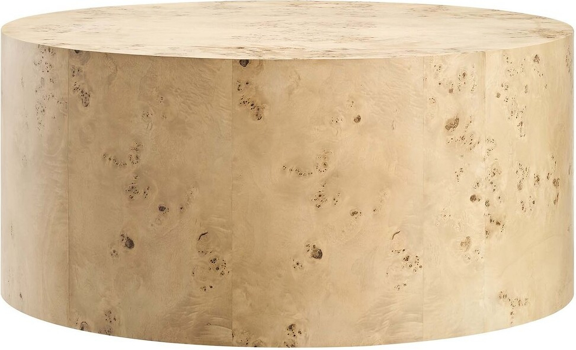 Cosmos 35 Inch Round Burl Wood Coffee Table In Burl | 1stopbedrooms