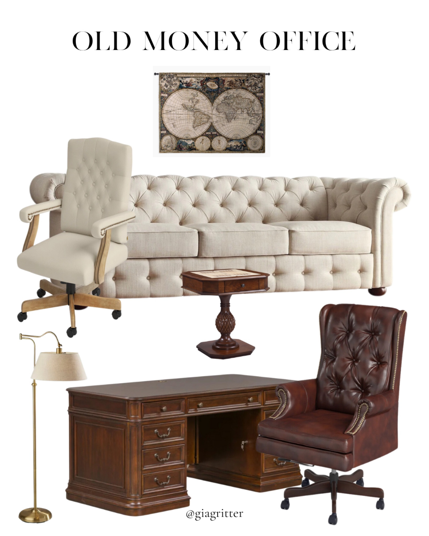 #old #money #traditional #classic #home #office #furniture #mahogany #wood #tufted #chair #sofa #swivel #work #lamp #floor #light #table #side #accent #game #map #tapestry #world #armchair #leather #linen 

👉🏻 SIGN UP for FREE weekly outfit & classic home inspo! https:giagritter.com/inspo 💌

👗SUBSCRIBE for try-on style & home decor hauls🚪https://giagritter.com/subscribe 

🤳🏻FOLLOW ME on Instagram @giagritter for life updates https://giagritter.com/insta 🥂

#LTKHome #LTKWorkwear