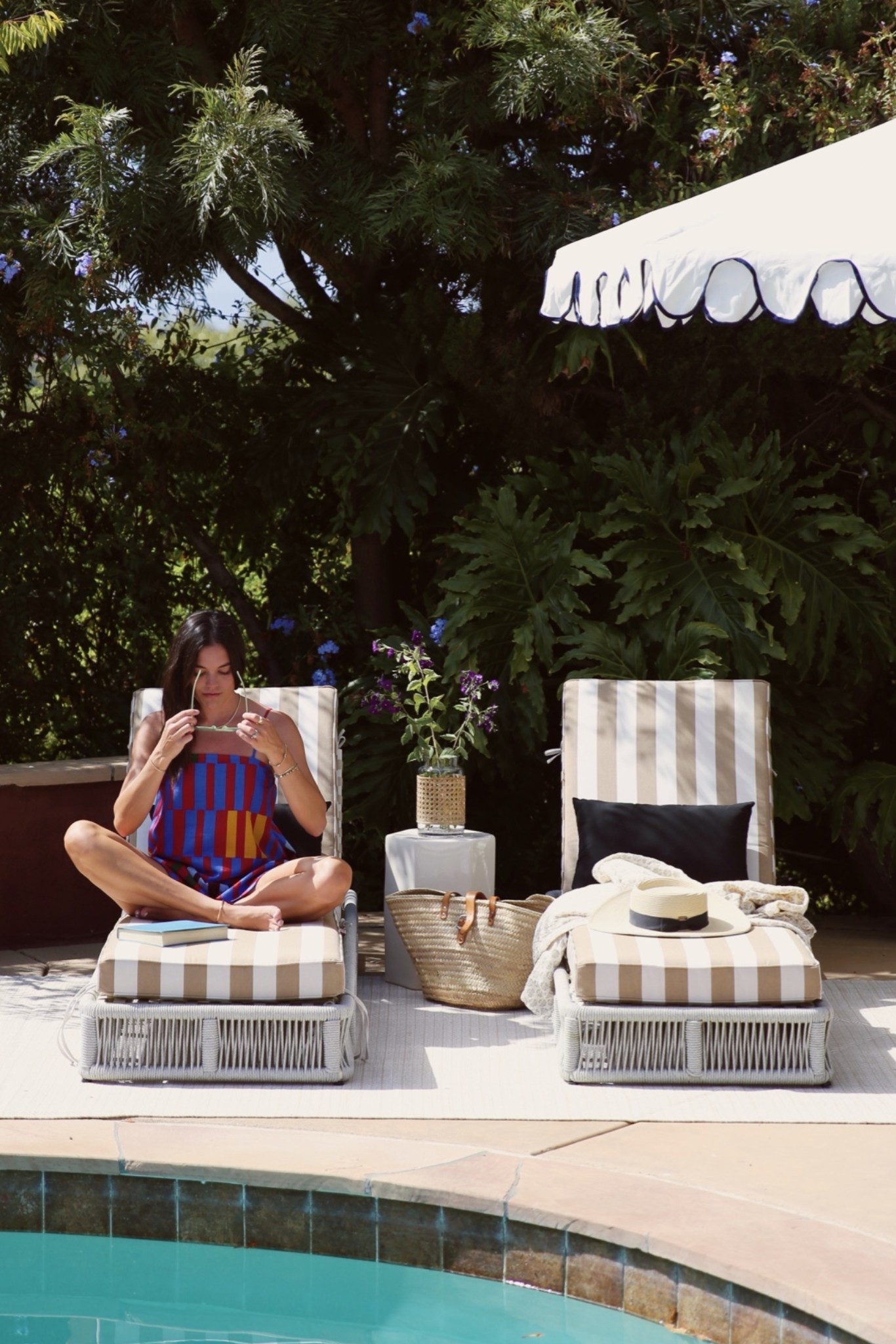 The cutest poolside setup ✨ @thecompanystore