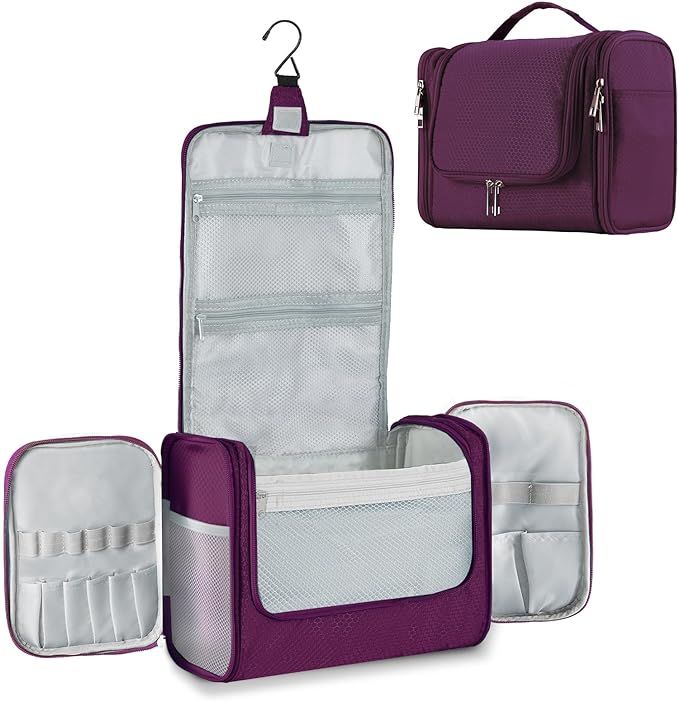 Buruis Large Capacity Toiletry Bag for Women and Men, Hanging Toiletry Organizer Cosmetics Makeup... | Amazon (US)