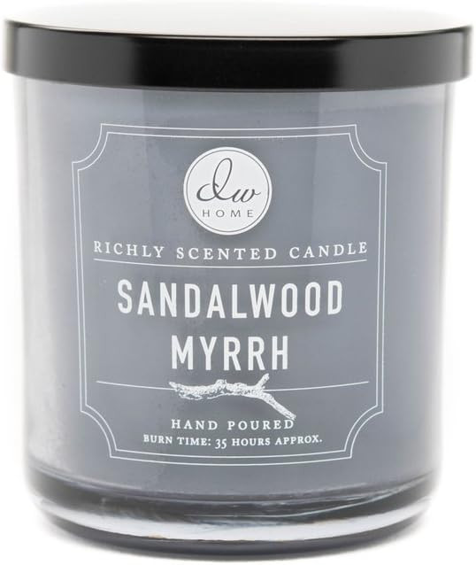 DW Home Decoware Richly Scented Candle Medium Single wick 9.69 oz ---- Sandalwood Myrrh | Amazon (US)