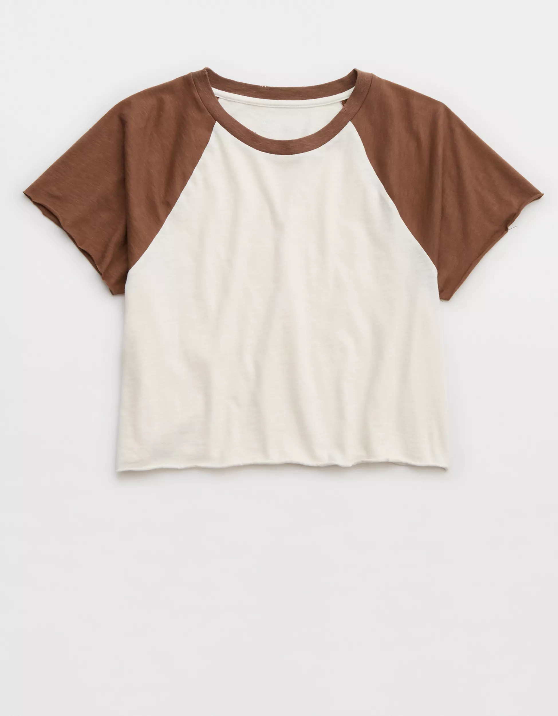 Aerie Cropped Raglan T-Shirt | Aerie