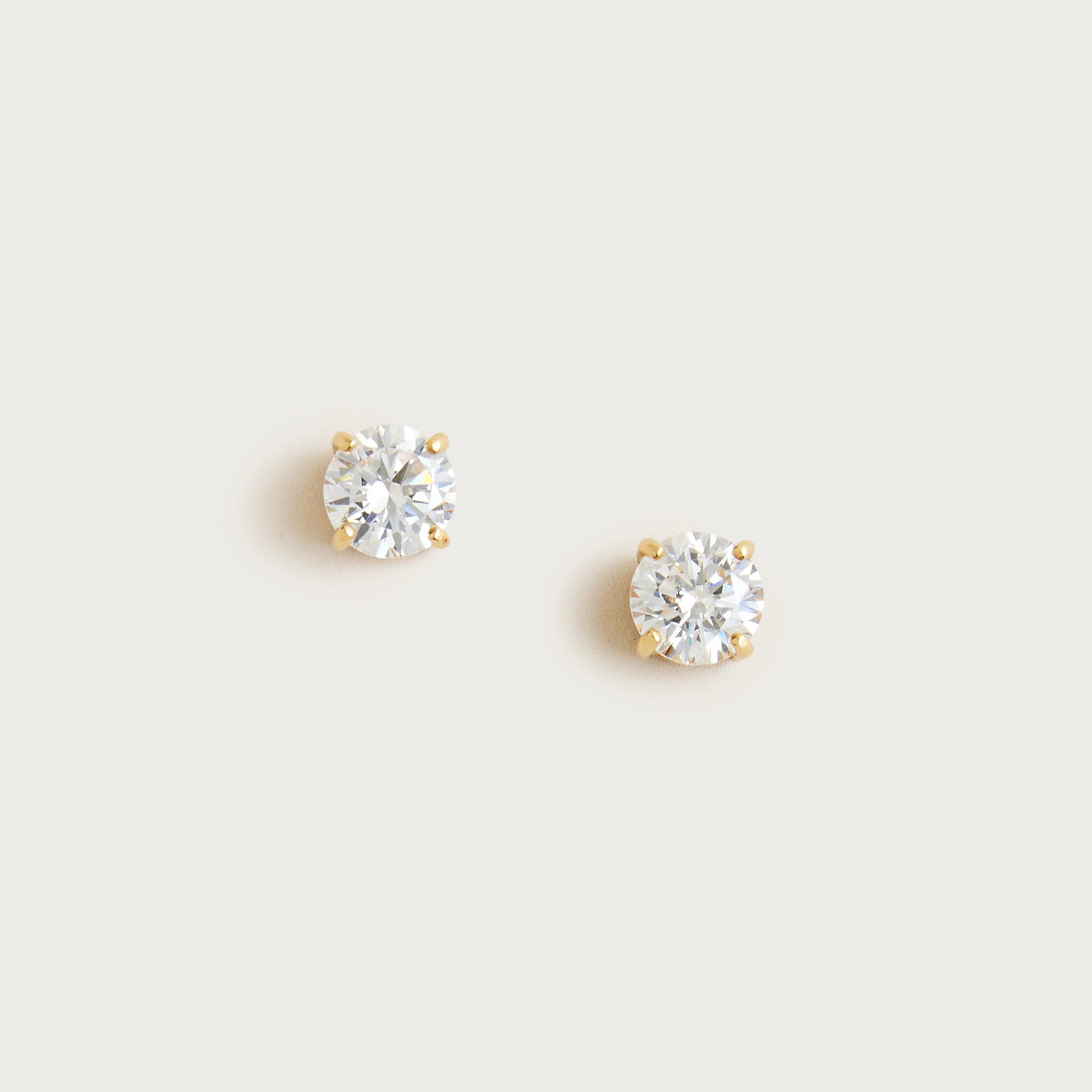 Gold vermeil cubic zirconia stud earrings | J. Crew US