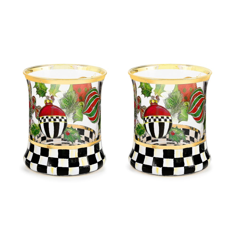 Deck the Halls Tumbler, Set of 2 | MacKenzie-Childs