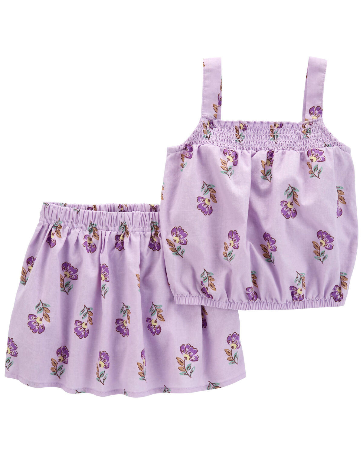 Toddler 2-Piece Floral Linen Tank & Skort Set | Carter's