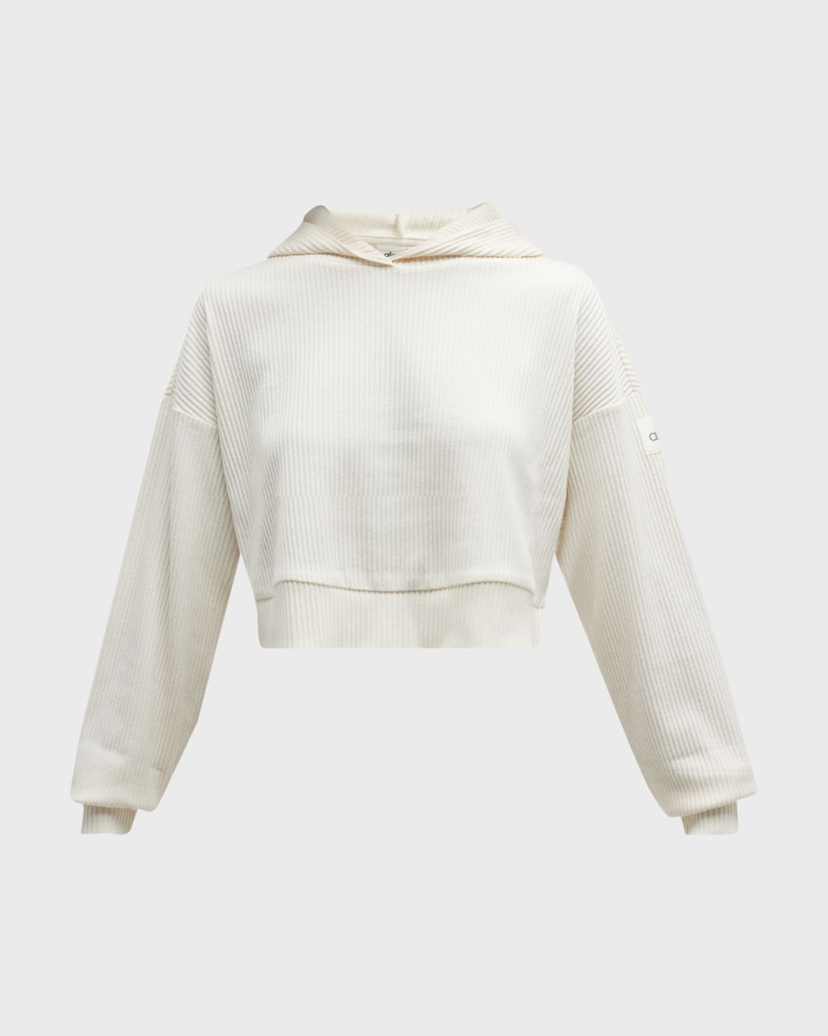 Muse Ribbed Hoodie Sweatshirt | Neiman Marcus