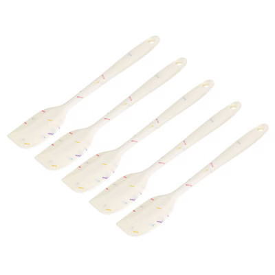 Unique Bargains Heat-resistant Scraper Silicone Spatula Spoon for Baking Cooking Mixing 8.5” White 5 Pcs | Target
